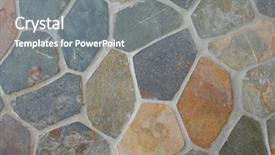  Presentation with stones - Presentation theme having flagstone - stones used as a walkway background and a gray colored foreground