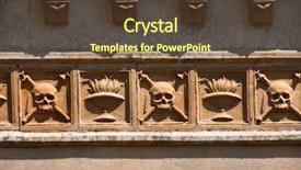  Presentation with cemetery - Cool new PPT layouts with flak - caltagirone skull crossbones and fire backdrop and a tawny brown colored foreground