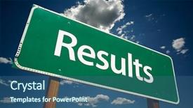  Presentation with clouds - Cool new presentation design with flak - results road sign with dramatic backdrop and a ocean colored foreground