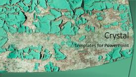  Presentation with old wood planks - Slide deck featuring flakes - old painted wood planks texture background and a seafoam green colored foreground