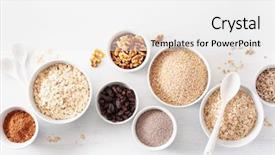  Presentation with walnut - Amazing slide deck having flakes and steel cut barley backdrop and a white colored foreground