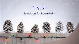  Presentation with rustic lights - Beautiful PPT theme featuring flakes round out the holiday backdrop and a  colored foreground