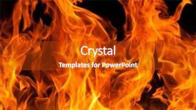  Presentation with flame - Beautiful theme featuring flame background backdrop and a crimson colored foreground