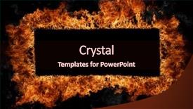 Presentation with fire - Colorful theme enhanced with flame border - burning fire frame backdrop and a  colored foreground
