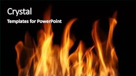  Presentation with flame - PPT theme consisting of flame border - burning fire may be used background and a black colored foreground