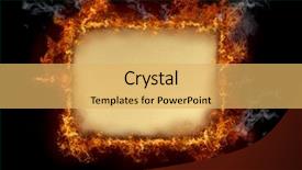  Presentation with burning paper - Amazing slide deck having flame border - burning old paper backdrop and a yellow colored foreground