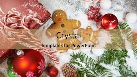  Presentation with decoration - PPT layouts enhanced with flame border - christmas decoration background background and a coral colored foreground