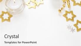  Presentation with flame - Cool new presentation theme with flame border - christmas decorations on white background backdrop and a white colored foreground