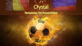  Presentation with flame - Presentation design featuring flame game belgium and russia background and a tawny brown colored foreground