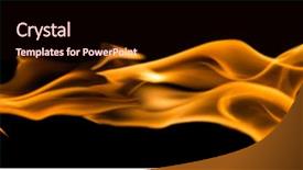  Presentation with black yellow - Cool new PPT theme with flame isolated on black background backdrop and a wine colored foreground