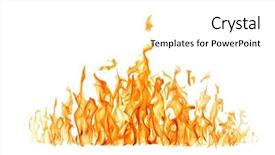  Presentation with flame - Audience pleasing presentation consisting of flame isolated on white background backdrop and a white colored foreground