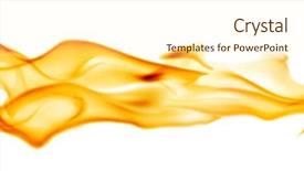  Presentation with flame - Slide set enhanced with flame isolated on white background background and a cream colored foreground