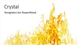  Presentation with flame - Audience pleasing PPT layouts consisting of flame isolated on white background backdrop and a white colored foreground