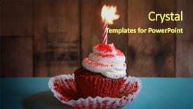  Presentation with maple leaf - Colorful PPT theme enhanced with flame looks like a maple backdrop and a tawny brown colored foreground