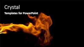  Presentation with flame - PPT theme enhanced with flame of fire against a black background background and a black colored foreground