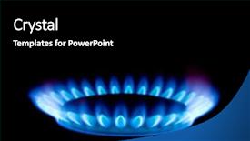  Presentation with flame - PPT theme enhanced with flame of gas isolated background and a black colored foreground