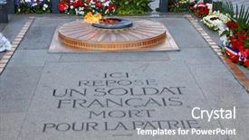  Presentation with paris france - Audience pleasing presentation consisting of flame under arc de triomphe backdrop and a gray colored foreground