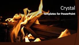  Presentation with flame - PPT layouts having flame background and a black colored foreground