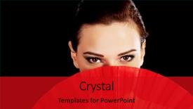  Presentation with black woman - Audience pleasing presentation theme consisting of flamenco - beautiful woman in red sexy backdrop and a crimson colored foreground