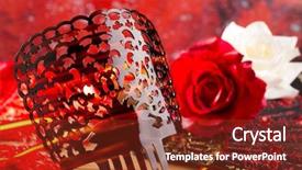  Presentation with espana - Beautiful presentation theme featuring flamenco comb fan and roses backdrop and a tawny brown colored foreground