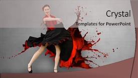  Presentation with wall paint - Amazing presentation theme having a vintage world war backdrop and a  colored foreground.