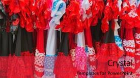  Presentation with spanish - Cool new slide set with flamenco traditional spanish dresses backdrop and a red colored foreground