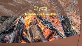  Presentation with flames - Slide deck having flames-blazing-on-burning-fire background and a coral colored foreground