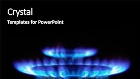  Presentation with flames - Cool new PPT layouts with flames of gas stove backdrop and a black colored foreground