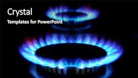  Presentation with flames - Amazing slides having blue fire - flames of gas backdrop and a black colored foreground