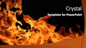 Presentation with flames - Cool new slide set with flames-or-fire-for-background backdrop and a black colored foreground