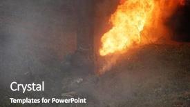  Presentation with flame - Slide set enhanced with flamethrower - german soldier with flame-thrower background and a dark gray colored foreground