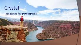  Presentation with recreation - Amazing slides having flaming gorge recreation area backdrop and a sky blue colored foreground