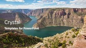  Presentation with area - PPT theme featuring flaming-gorge-recreation-area background and a tawny brown colored foreground