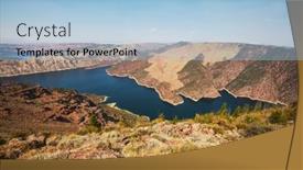  Presentation with recreation - Slide deck with flaming-gorge-recreation-area background and a light blue colored foreground