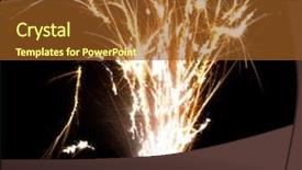  Presentation with fiery - Cool new presentation theme with flaming trails fiery motion backdrop and a tawny brown colored foreground