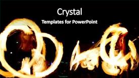  Presentation with dance - Slide set with flaming trails gasoline dance background and a  colored foreground