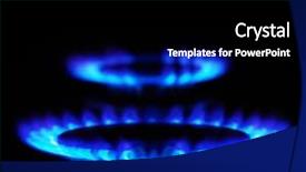  Presentation with flames - Presentation featuring flammable - flames of gas stove background and a black colored foreground