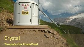  Presentation with container - Beautiful theme featuring flammable-material-container-warning-signs backdrop and a violet colored foreground