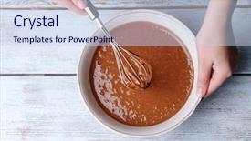  Presentation with dough - Cool new presentation with flan - preparing dough mixing ingredients backdrop and a sky blue colored foreground