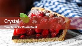  Presentation with wooden - Cool new theme with flan cake - piece of tart with fresh backdrop and a tawny brown colored foreground