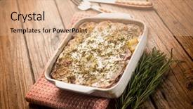  Presentation with red carpet ceremony - Cool new presentation design with flan with potatoes and red backdrop and a  colored foreground