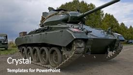  Presentation with military vehicles - Beautiful slides featuring flanked by us military vehicle backdrop and a dark gray colored foreground
