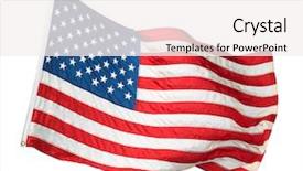  Presentation with usa flag - Amazing presentation having flapping flag usa with wave backdrop and a sky blue colored foreground