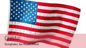  Presentation with flapping - Audience pleasing PPT theme consisting of flapping flag usa with wave backdrop and a red colored foreground
