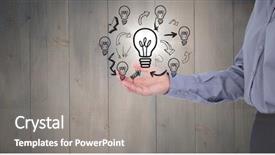  Presentation with wood panel - Colorful slide deck enhanced with flare against grey wood panel backdrop and a gray colored foreground