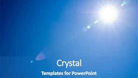  Presentation with blue lights - Audience pleasing presentation design consisting of flare lights - shining sun at clear blue backdrop and a teal colored foreground