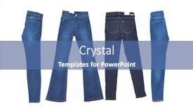  Presentation with jeans - Presentation consisting of flared-and-jeans-on-isolated background and a ocean colored foreground