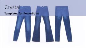  Presentation with jeans - Beautiful theme featuring flared-and-two-jeans backdrop and a teal colored foreground