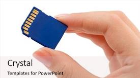  Presentation with flash - PPT theme enhanced with flash card in hand isolated background and a lemonade colored foreground