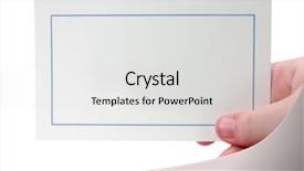  Presentation with flash - Beautiful presentation theme featuring flash cards - hand holding large blank card backdrop and a light gray colored foreground